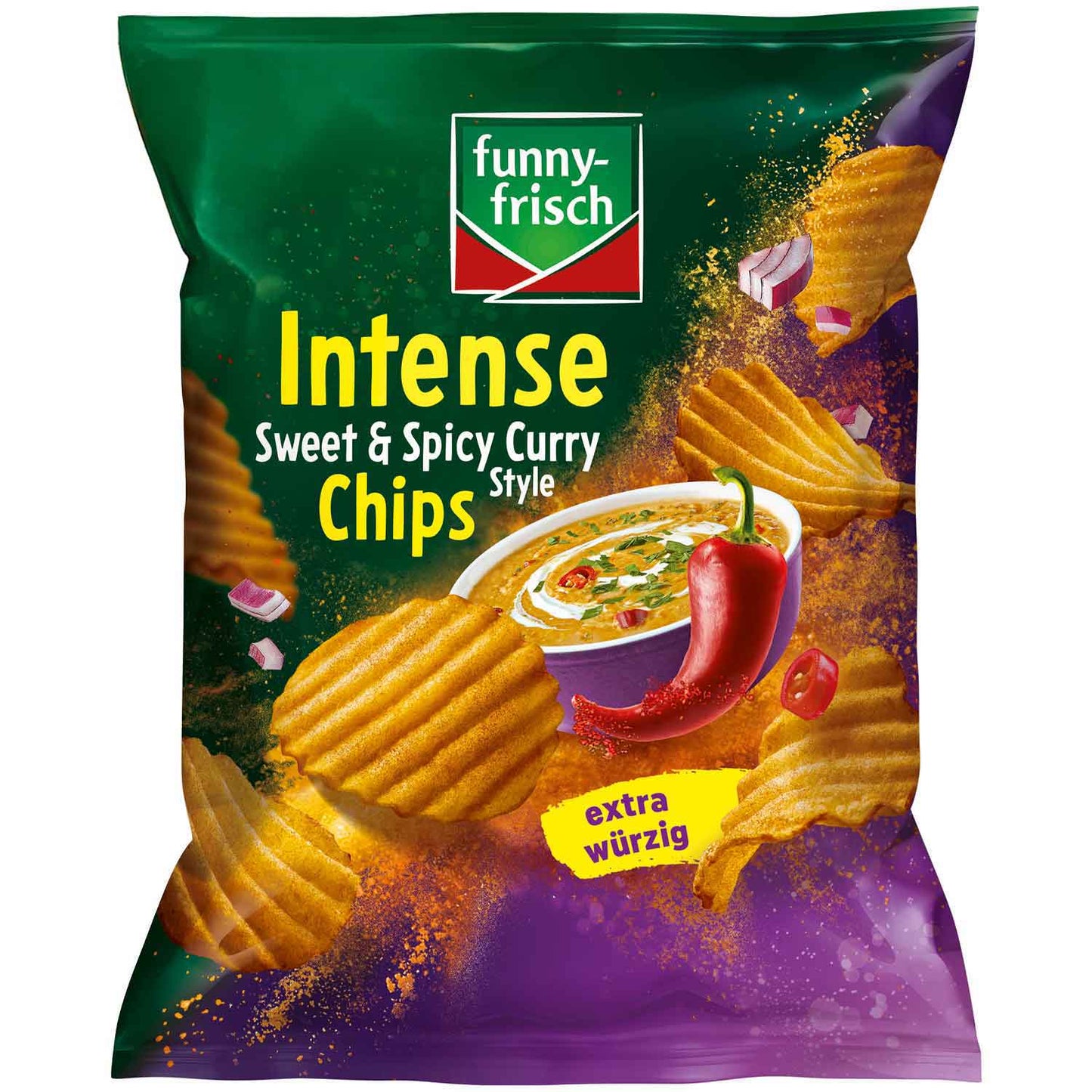 funny-frisch Intense Chips Sweet & Spicy Curry Style 110g