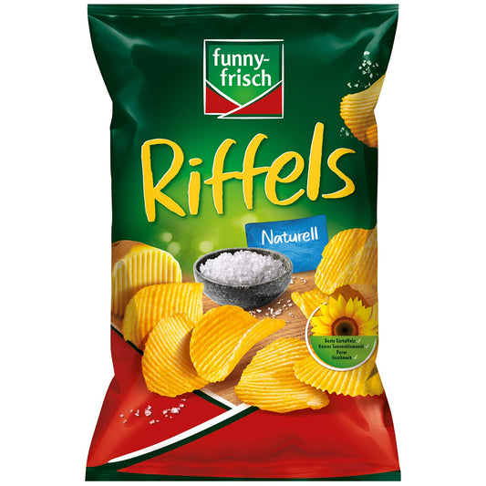 funny-frisch Riffels Naturell 150g  Geriffelte Chips - einzigartig knusprig.