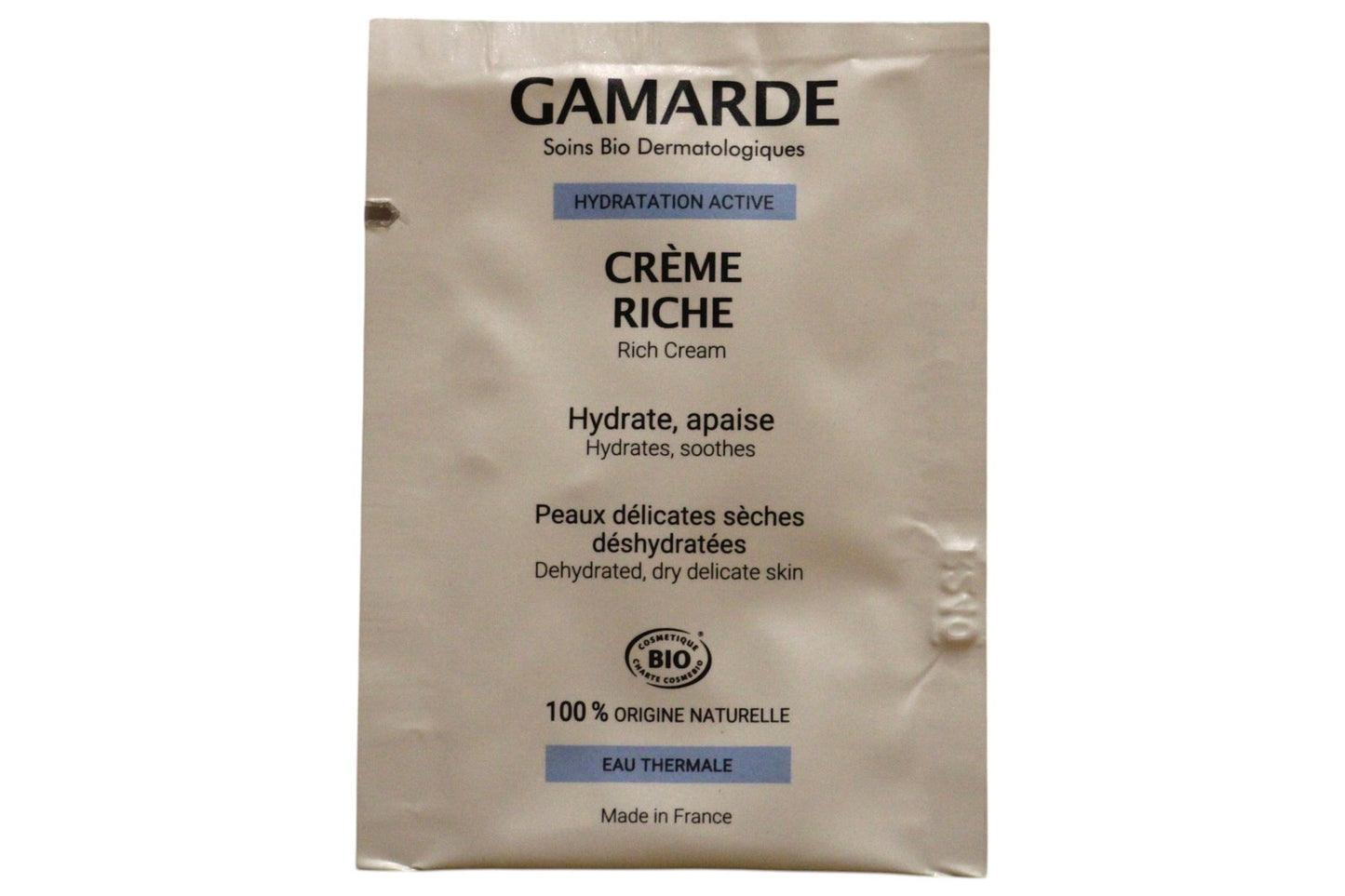 Gamarde Gamarde, Gamarde, Bio, Hydratisierend, Sahne, Für das Gesicht, 3 ml *Muster Sample