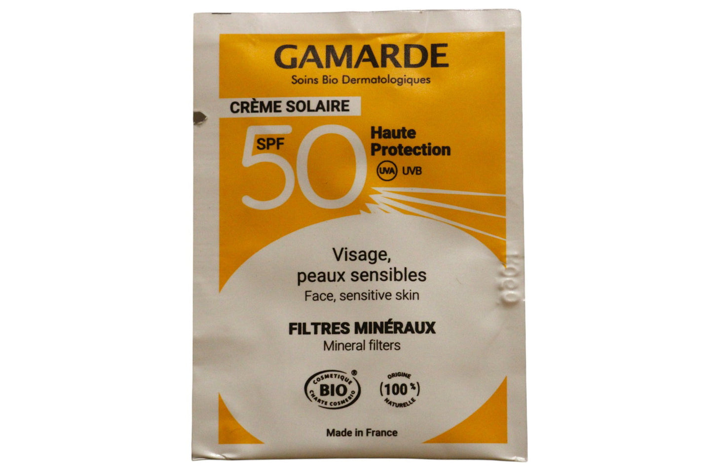 Gamarde Gamarde, Gamarde, Bio, Sonnenschutz, Sonnencreme, Für Gesicht & Körper, SPF 50, 2 ml *Muster Sample