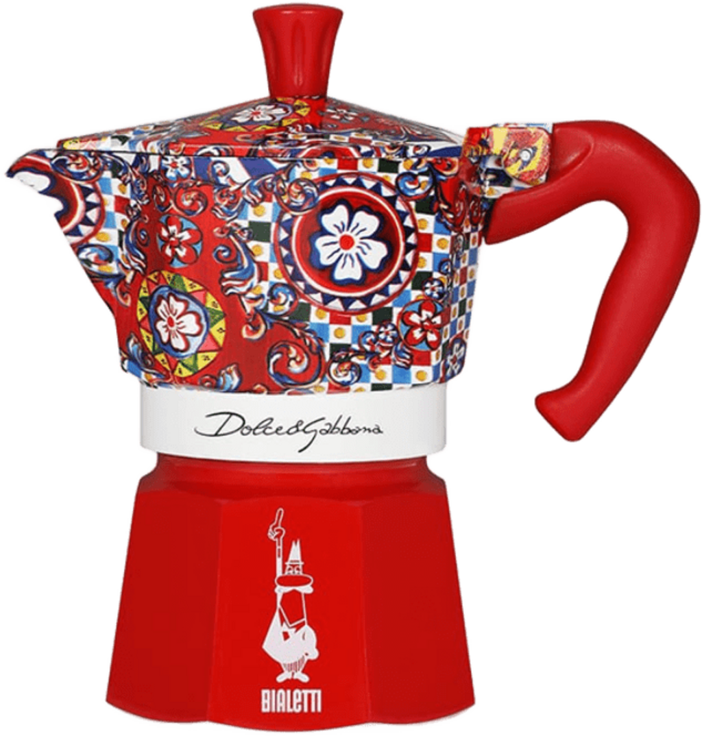 Bialetti x Dolce & Gabbana Geschenkset – Moka Express (3 Tassen) & 200g Perfetto Moka Kaffee