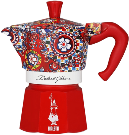 Bialetti x Dolce & Gabbana Geschenkset – Moka Express (3 Tassen) & 200g Perfetto Moka Kaffee