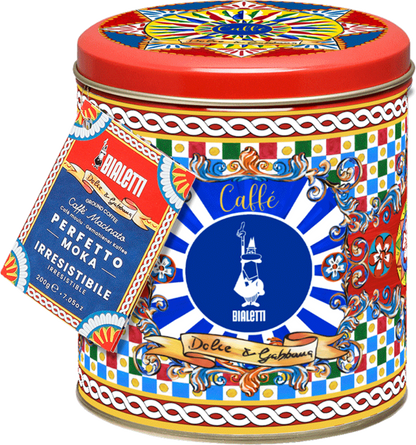 Bialetti x Dolce & Gabbana Geschenkset – Moka Express (3 Tassen) & 200g Perfetto Moka Kaffee