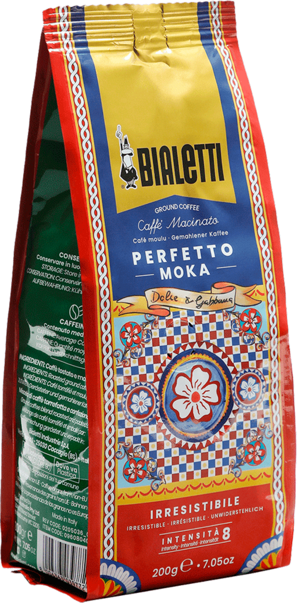 Bialetti x Dolce & Gabbana Geschenkset – Moka Express (3 Tassen) & 200g Perfetto Moka Kaffee