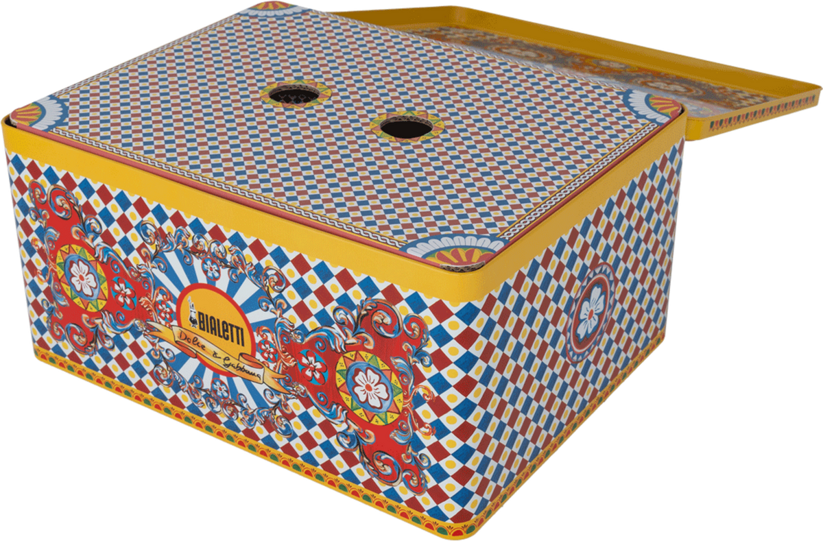 Bialetti x Dolce & Gabbana Geschenkset – Moka Express (3 Tassen) & 200g Perfetto Moka Kaffee