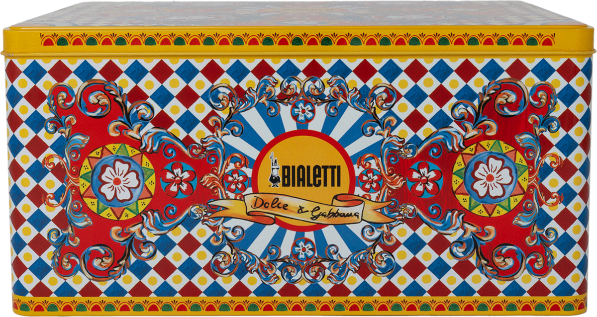 Bialetti x Dolce & Gabbana Geschenkset – Moka Express (3 Tassen) & 200g Perfetto Moka Kaffee
