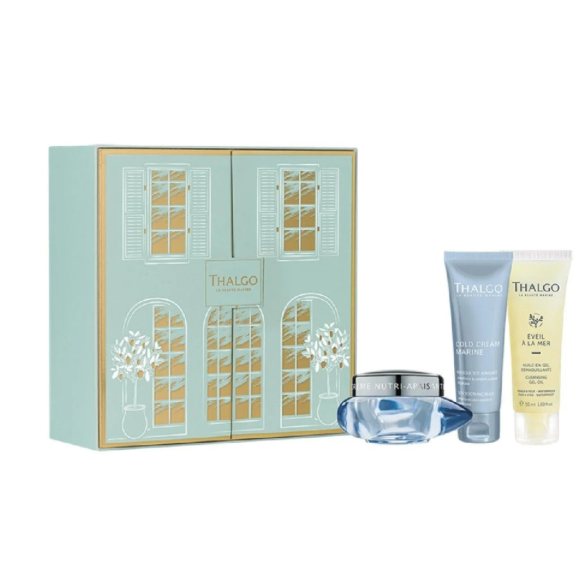 Thalgo Hautpflegeset Gift Box Set Thalgo: Eveil à la Mer, Cleanser, Cleansing Gel, For Face, 50 ml + Cold Cream Marine, Sooth