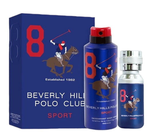 Beverly Hills Polo Club Parfümset Gift Set Beverly Hills Polo Club: 1982 - Sport 8, Eau De Toilette, For Men, 100 ml + 1982 -