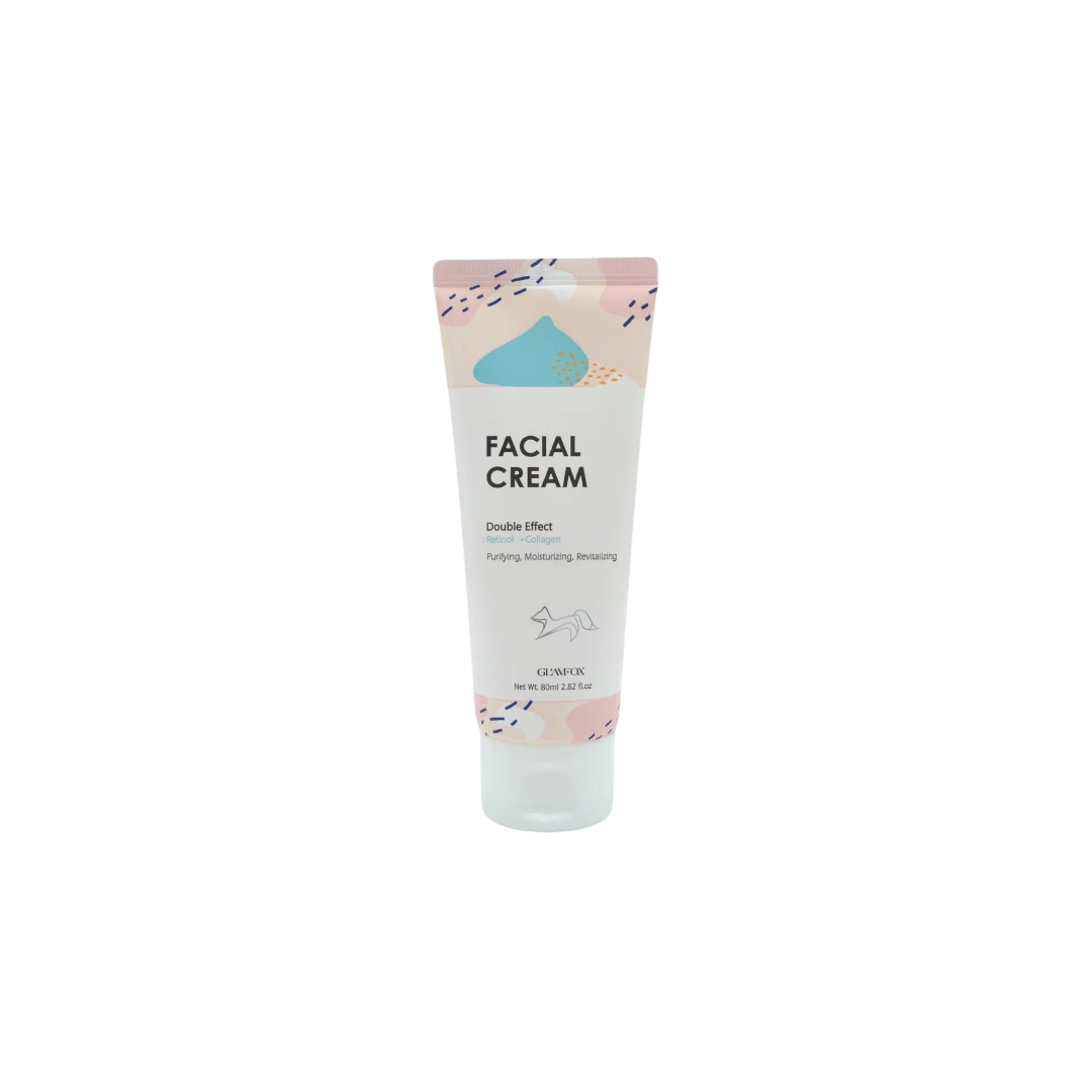 Glamfox Glamfox, Double Effect, Kollagen, Befeuchtend und reinigend, Tag, Sahne, Für das Gesicht, 80 ml Regular