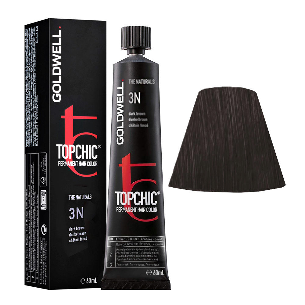 Goldwell TopChic Permanente Haarfarbe 03N Dark Brown – Intensive Farbbrillanz 60 ml