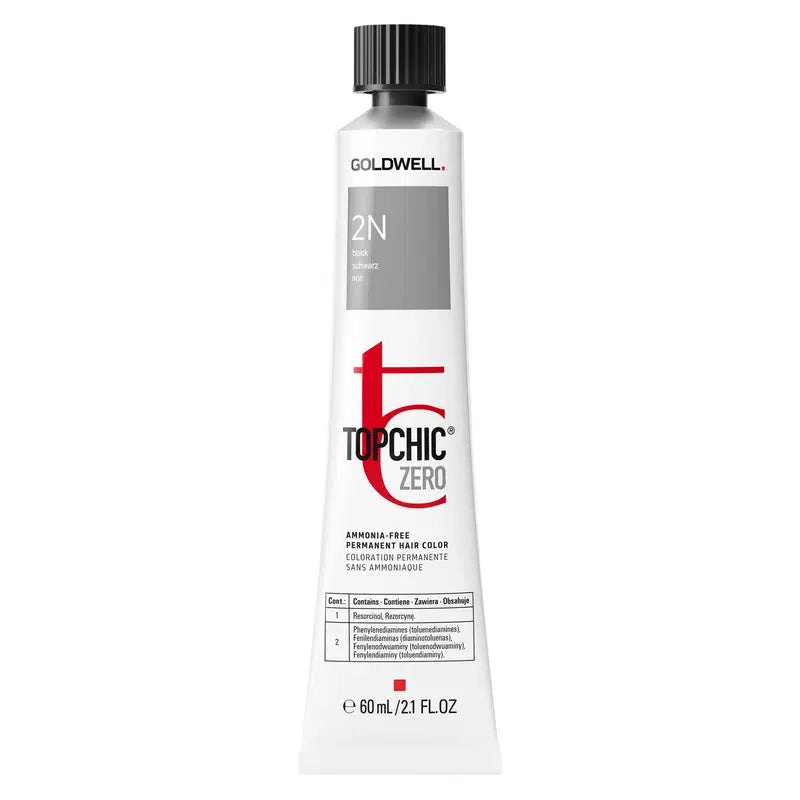 Goldwell Goldwell, TopChic Zero, Permanente Haarfarbe, 2N The Naturals Black, 60 ml Regular