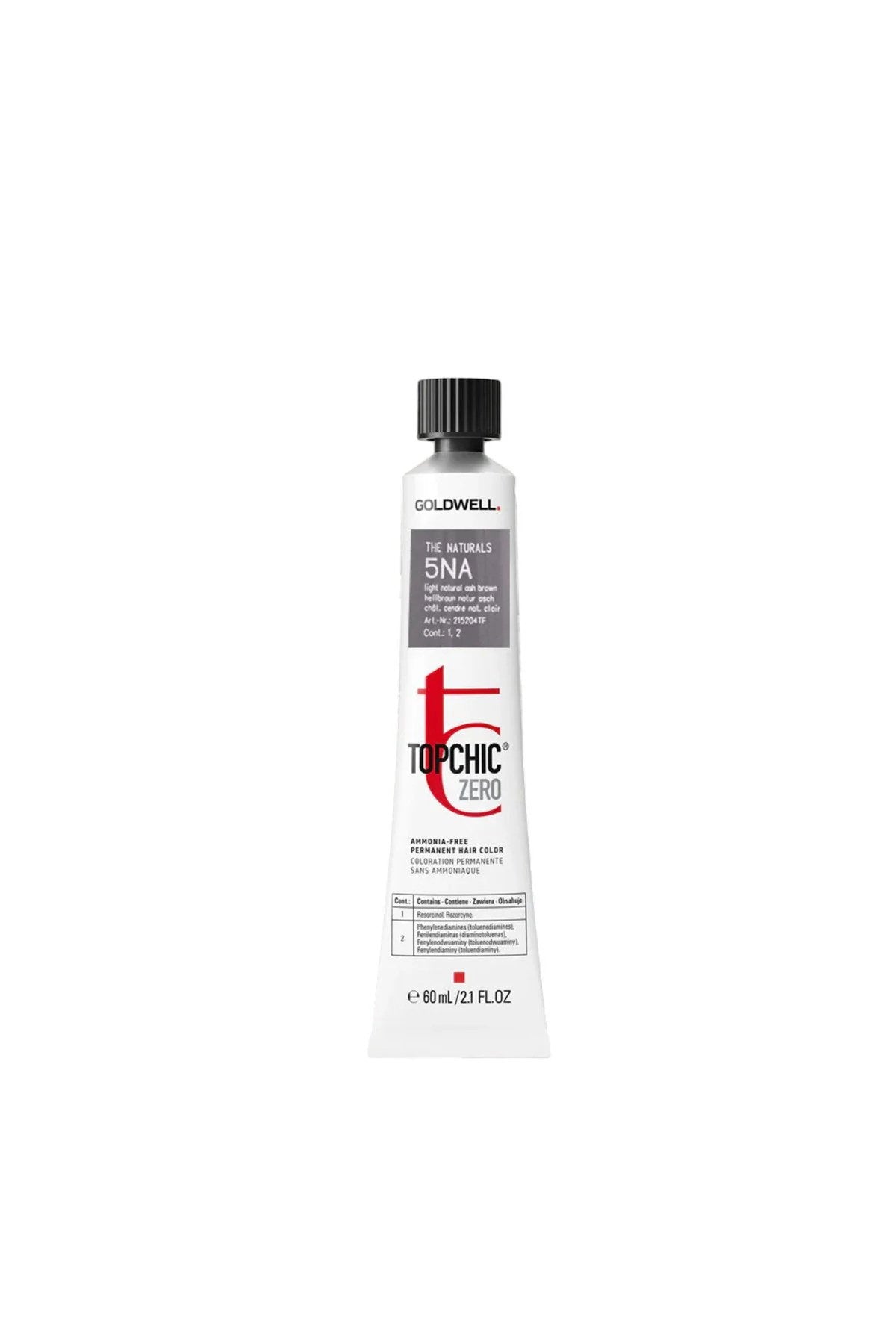 Goldwell Permanente Haarfarbe Goldwell, TopChic Zero, Permanent Hair Dye, 5NA Light Natural Ash Brown, 250 ml Regular