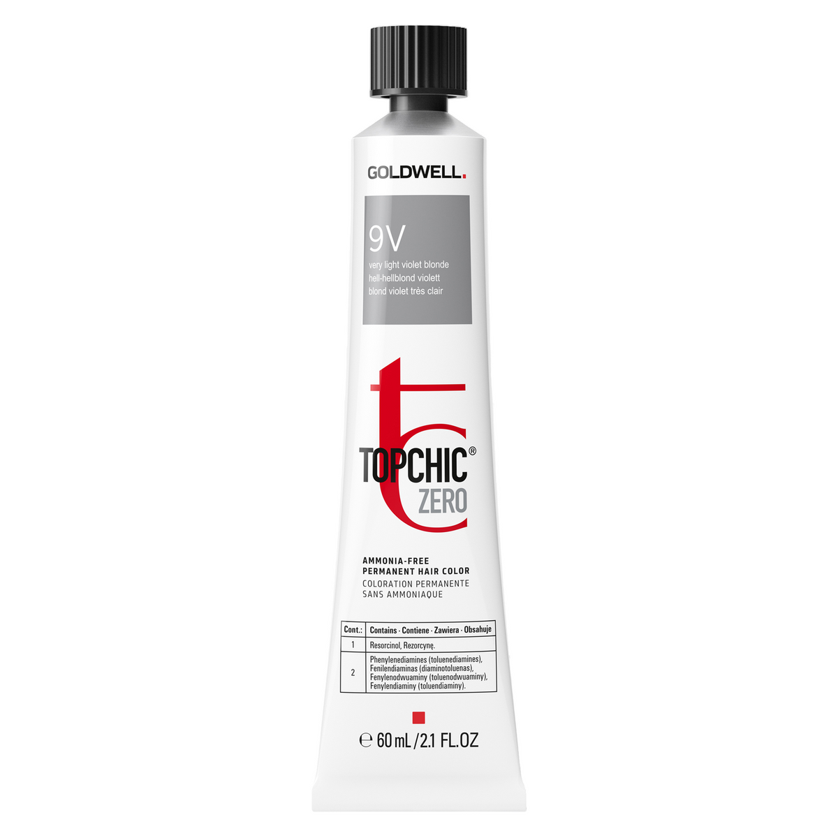 Goldwell Permanente Haarfarbe Goldwell, TopChic Zero, Permanent Hair Dye, 9V Violet Blonde, 60 ml Regular