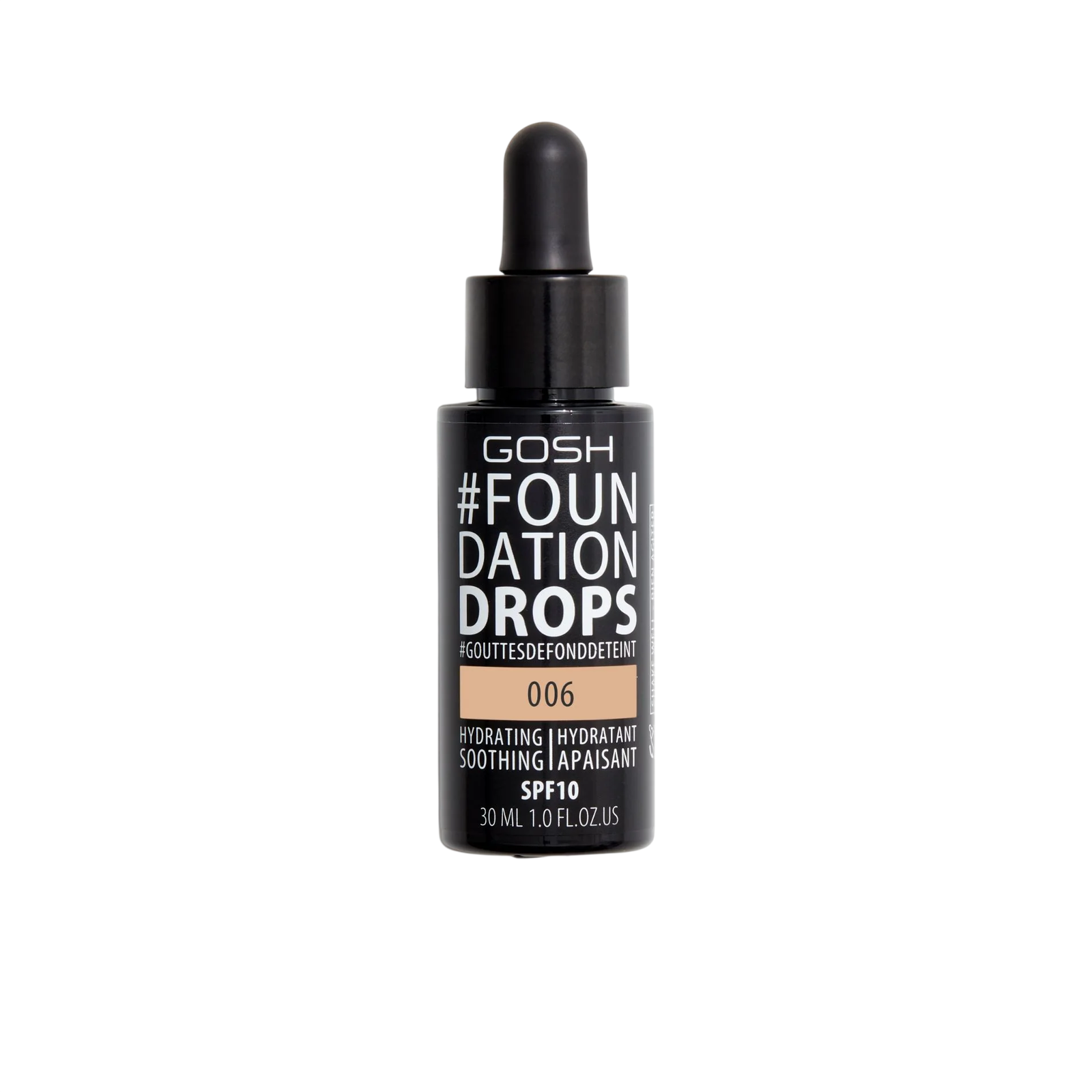 Gosh Gosh, Drops, Flüssige Grundierung, 006, Rehbraun, SPF 10, 30 ml Regular