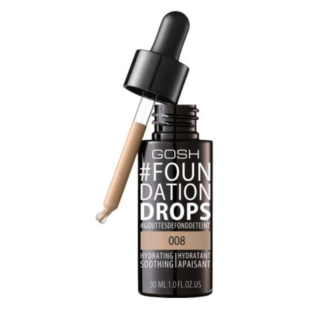 Gosh Gosh, Drops, Flüssige Grundierung, 008, Honig, SPF 10, 30 ml Regular