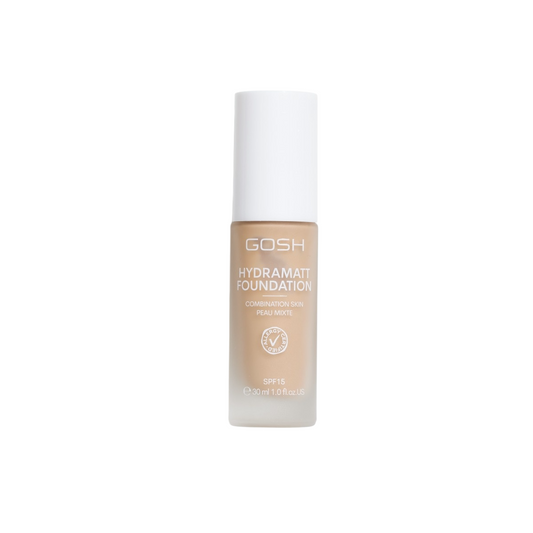 Gosh Gosh, Hydramatt, Matt, Flüssige Grundierung, 010N, Light Dark-Neutral, SPF 15, 30 ml Regular