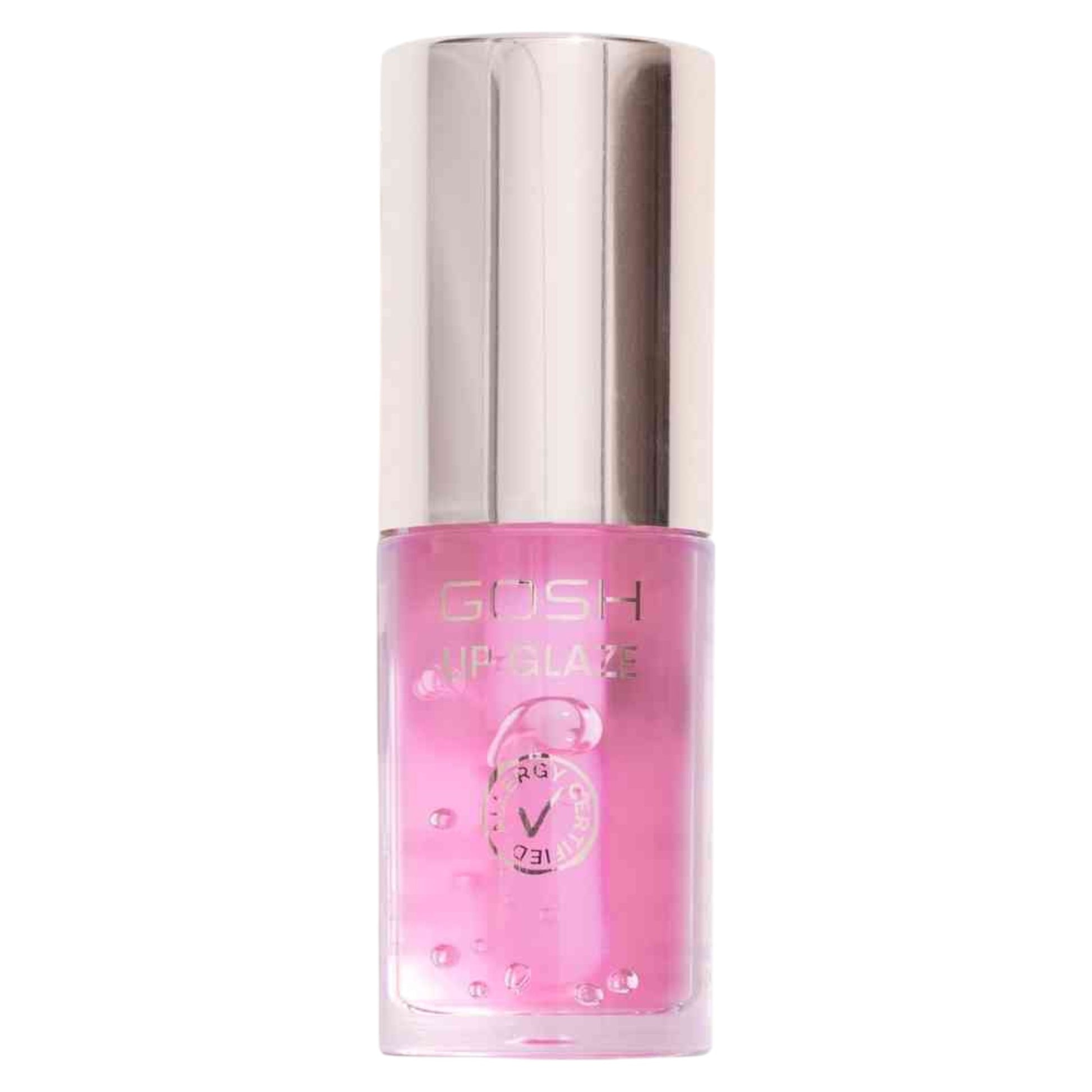 Gosh Gosh, Lip Glaze, Allergy Certified, Lang anhaltender Glanz, Lipgloss, 001, Shocking Pink, 5.5 ml Regular