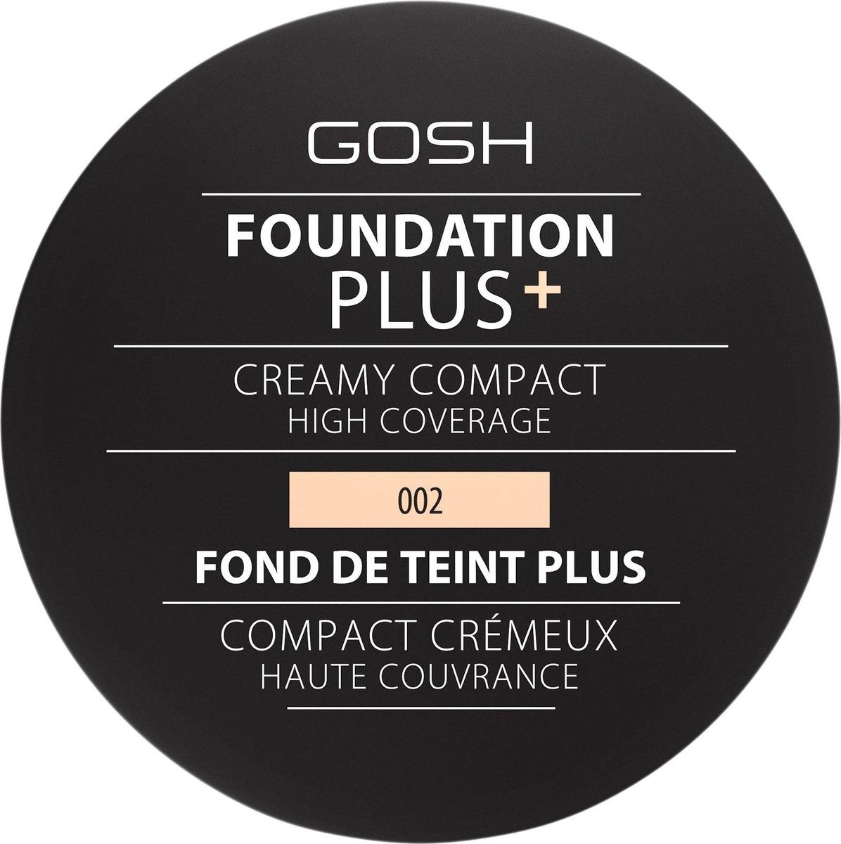 Gosh Gosh, Plus, Kompakt-Foundation, 002, Elfenbein, 9 g Regular