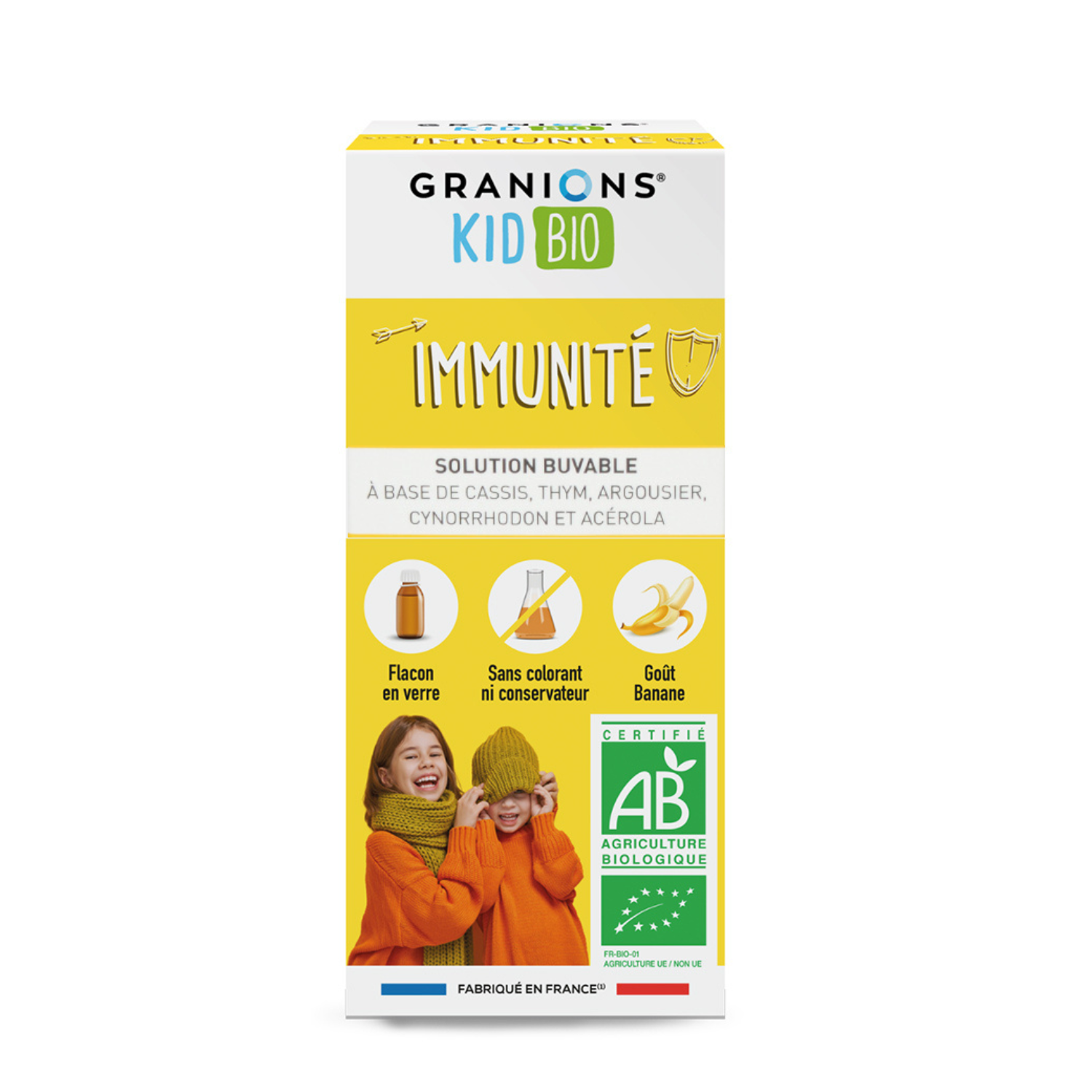 Granions Granions, Kid Bio Banana, Sea buckthorn, Rosehip, Acerola, Blackcurrant & Thyme, Helps Stimulate & Strengthen The Im