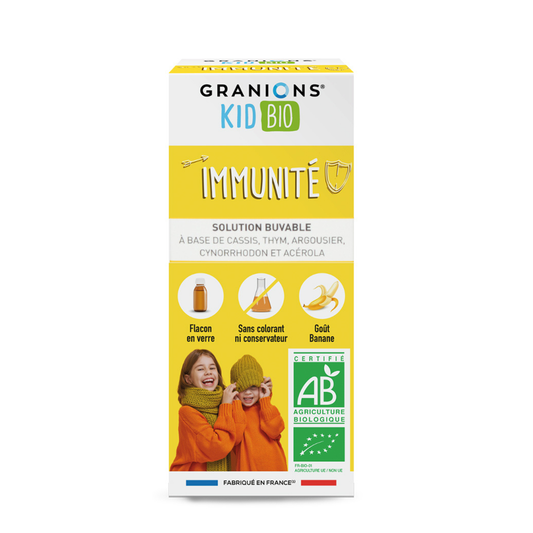 Granions Granions, Kid Bio Banana, Sea buckthorn, Rosehip, Acerola, Blackcurrant & Thyme, Helps Stimulate & Strengthen The Im