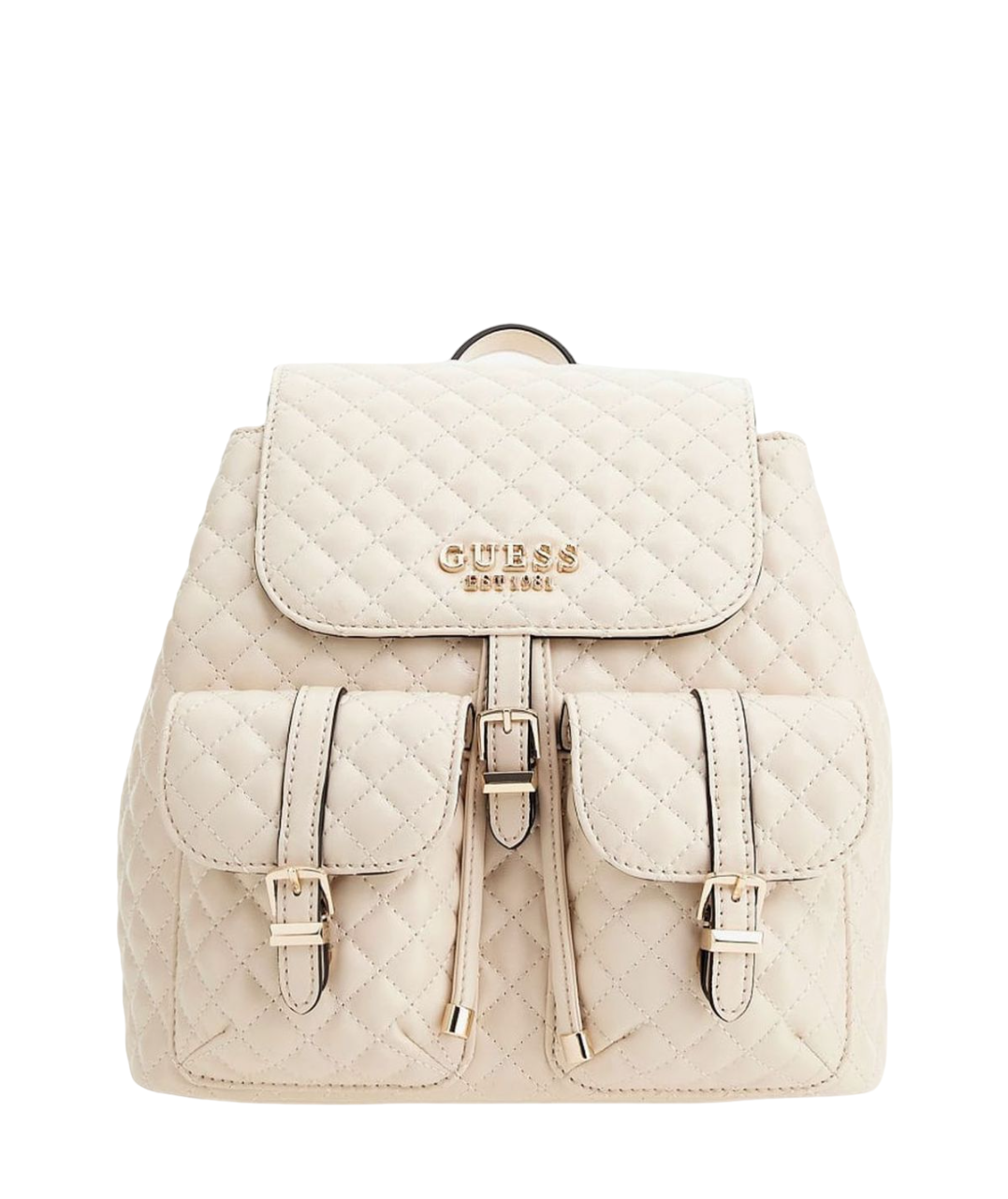 Guess Guess, Adam Flap, Polyurethan, Textilrucksack, Stein, Für Frauen Regular