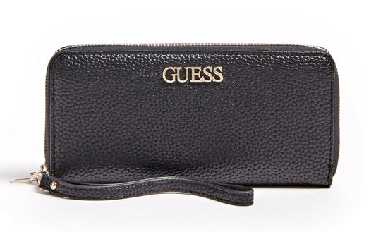 Guess Guess, Alby, Textilbrieftasche, SLG Großer Reißverschluss, Schwarz, Für Frauen Regular