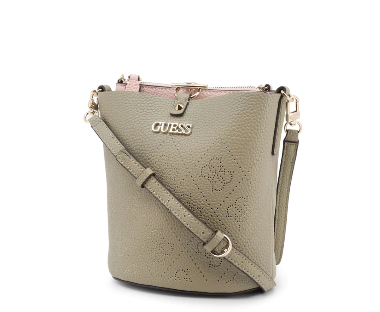 Guess Guess, Amara, Polyester, Textilhandtasche, 4G-Logo, Grün, HWSG8493010, 22 x 20,5 x 14 cm Regular