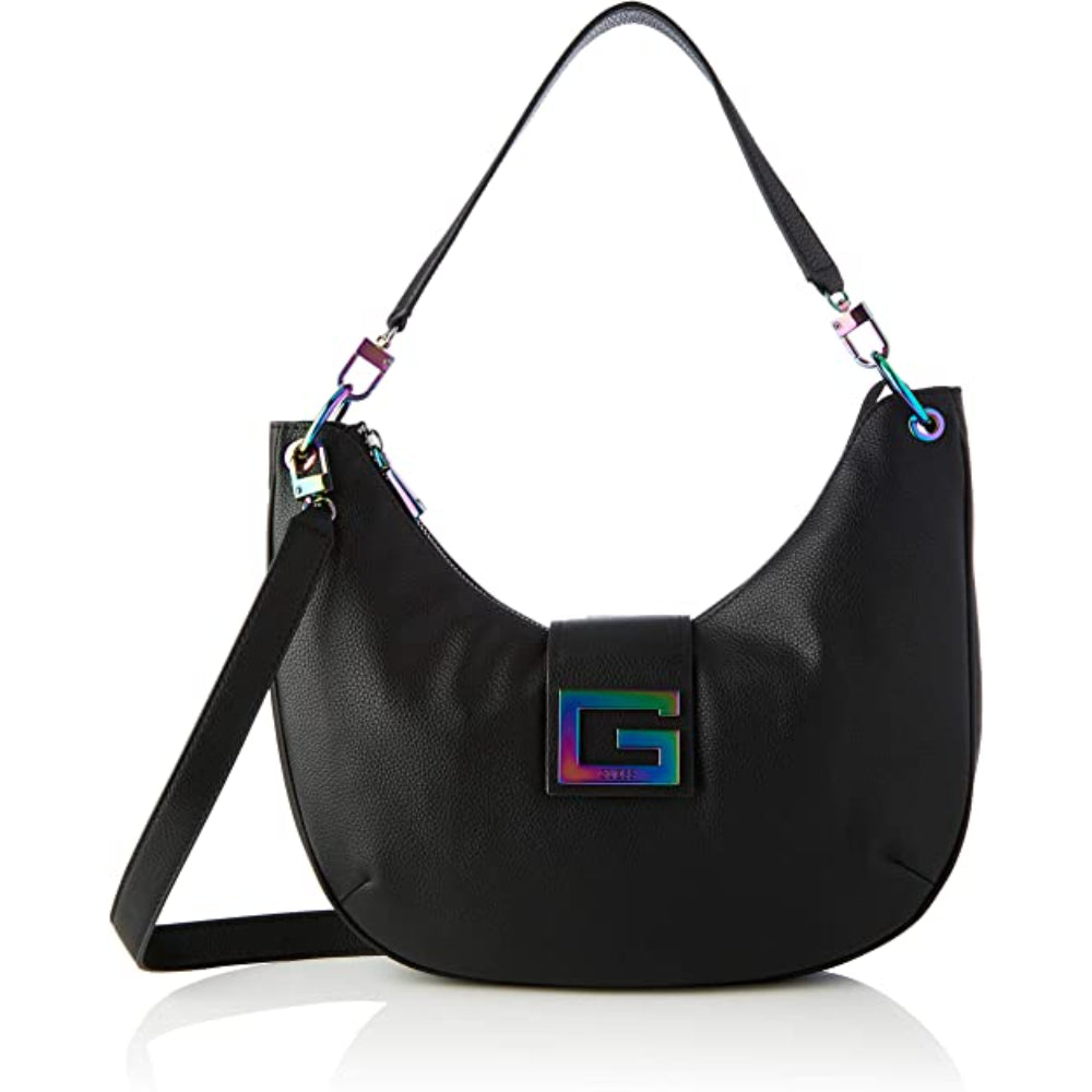 Guess, Brightside, Polyurethan, Textiltasche, Großer Landstreicher, Schwarz, Für Frauen