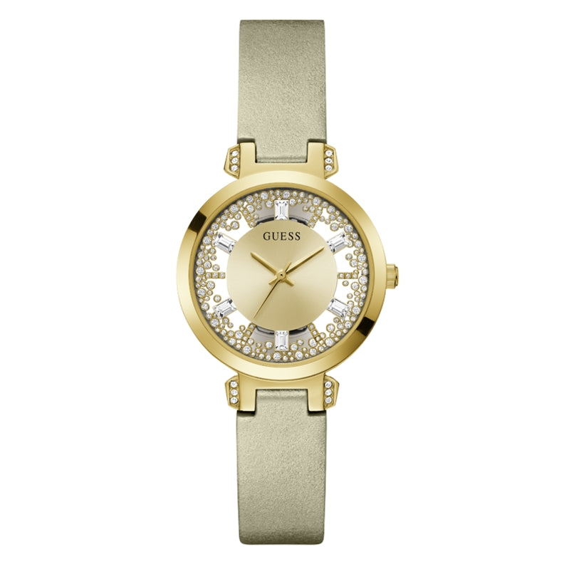 GUESS CRYSTAL CLEAR GW0535L4 Only Time Armbanduhr 38 mm Gold ansicht-2