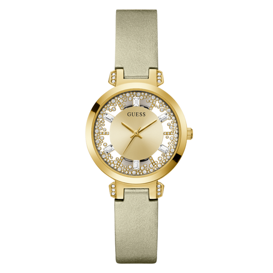 GUESS CRYSTAL CLEAR GW0535L4 Only Time Armbanduhr 38 mm Gold