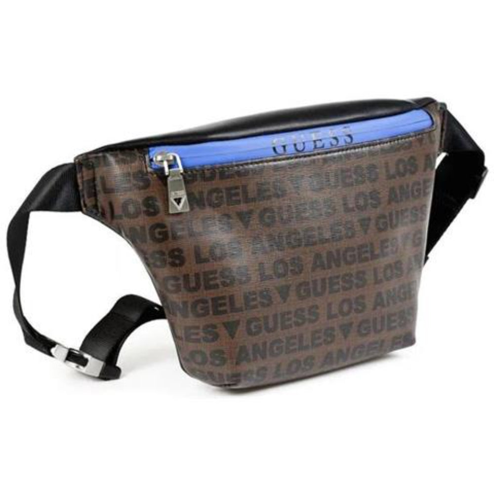 Guess, Dan, Textil-Bauchtasche, Hintern, Schwarz/Braun, Für Männer