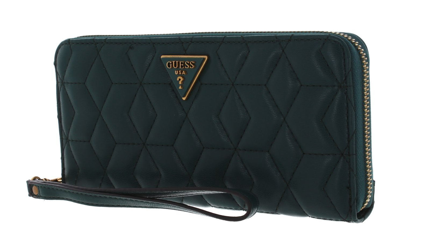 Guess Guess Elenia Textilbrieftasche mit großem Reißverschluss Waldmotiv für Frauen Mode / Modeaccessoires / Textilbrief