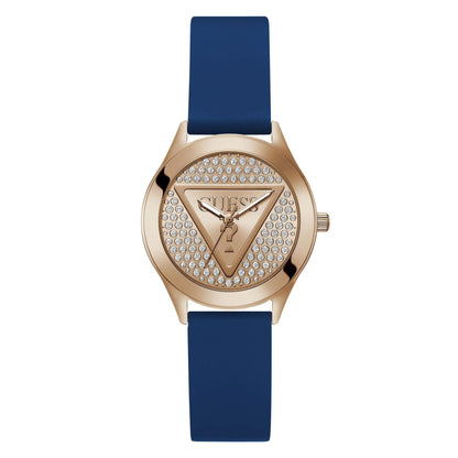 GUESS GLITZ PLAQUE GW0745L4 Only Time Armbanduhr 34 mm Gold ansicht-3