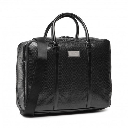 Guess Guess, Guess, Leder, Lederaktentasche, Laptopfach, Schwarz, 40 x 30 x 9 cm, Für Männer Regular