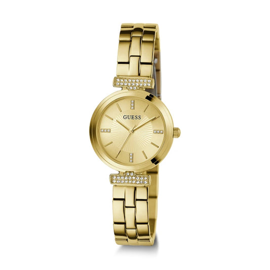GUESS Damen Quarzuhr aus Edelstahl mit SS IP Gold 28 mm GW0762L2 – Produktansicht