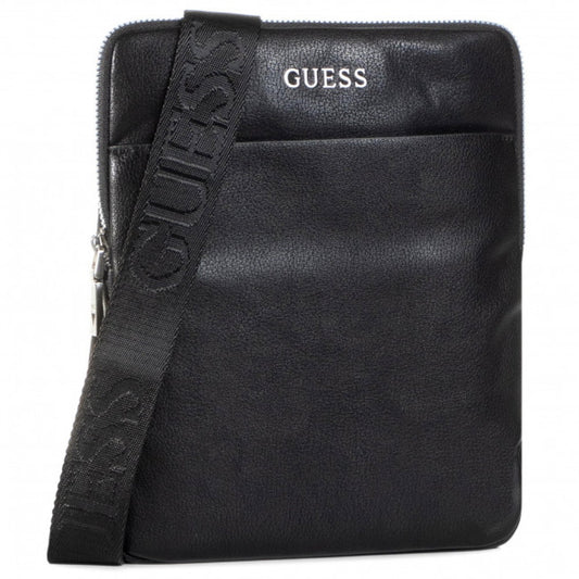Guess Guess, Scala, Flacher Oberteil mit Reißverschluss, Textil-Umhängetasche, Schwarz, Für Männer Regular