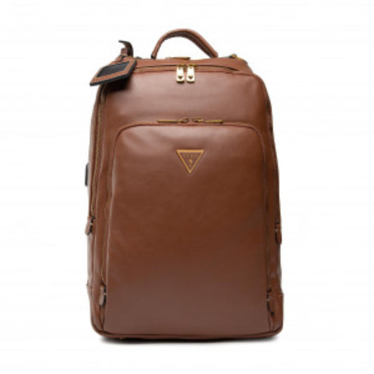 Guess Guess, Scala, Kunstleder, Textilrucksack, Braun, Für Männer, 27,5 x 42,5 x 13 cm Regular