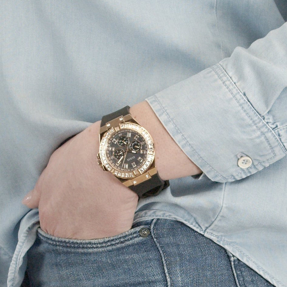 GUESS VENUS GW0118L2 Day - Date - 24H Armbanduhr 39 mm Gold ansicht-3