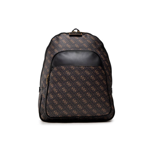 Guess Guess, Vezzola, Kunstleder, Textilrucksack, Braun, Laptopfach, hmvezl p1105, Für Männer, 38 x 33 x 10 cm Regular