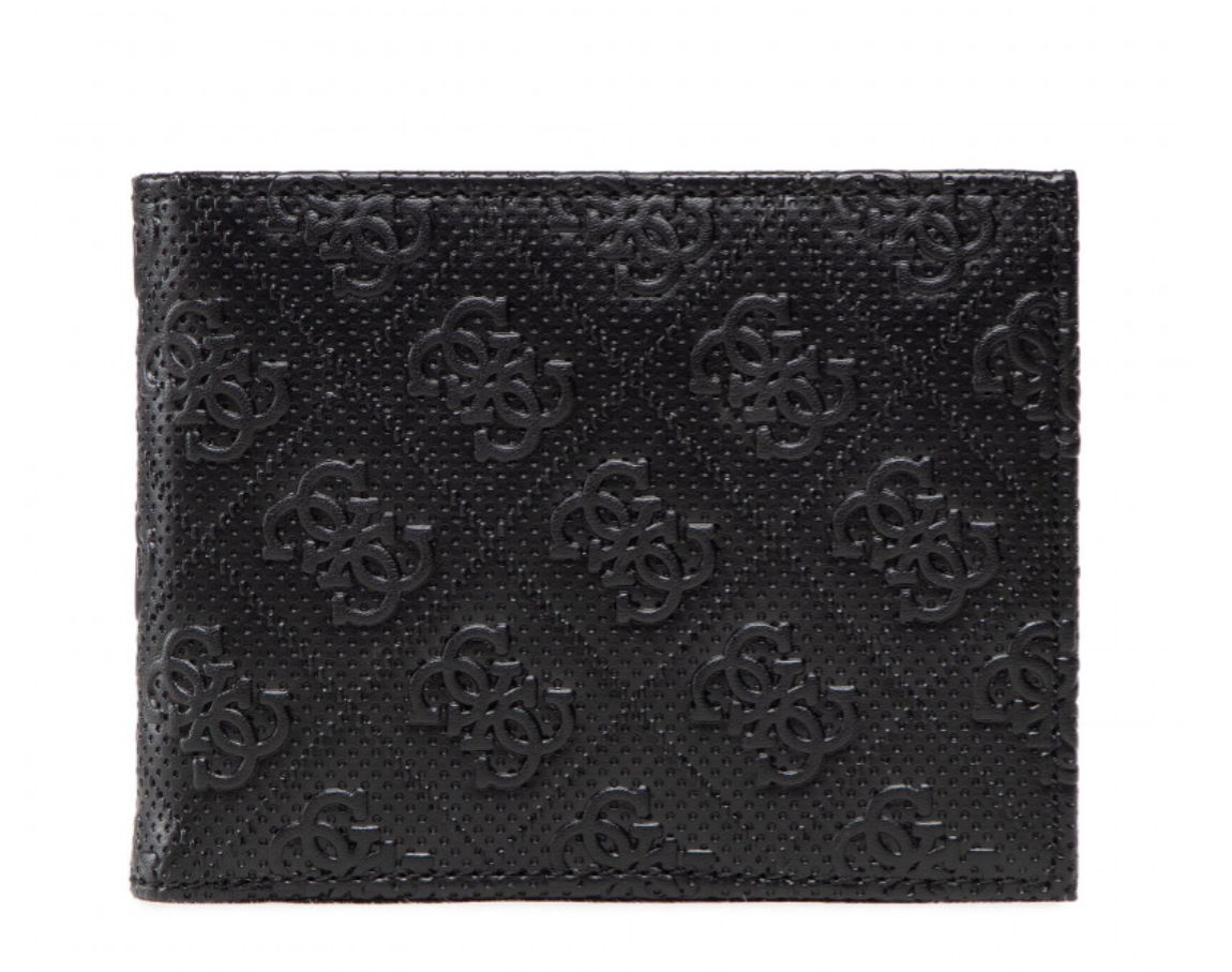 Guess, Vezzola, Textilbrieftasche, Logo-Detail, SMESCHLEA20, Schwarz, Für Männer
