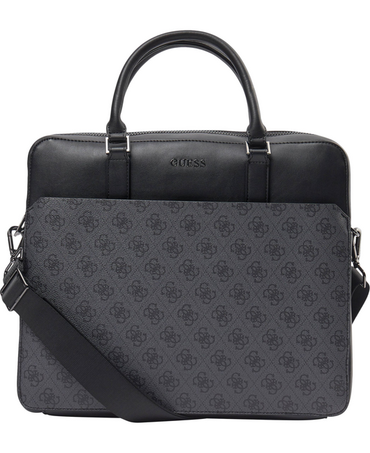 Guess Guess, Vezzola, Polyurethan, Textil-Aktentasche, Computer, Schwarz, 35 x 29 x 9 cm, Für Männer Regular