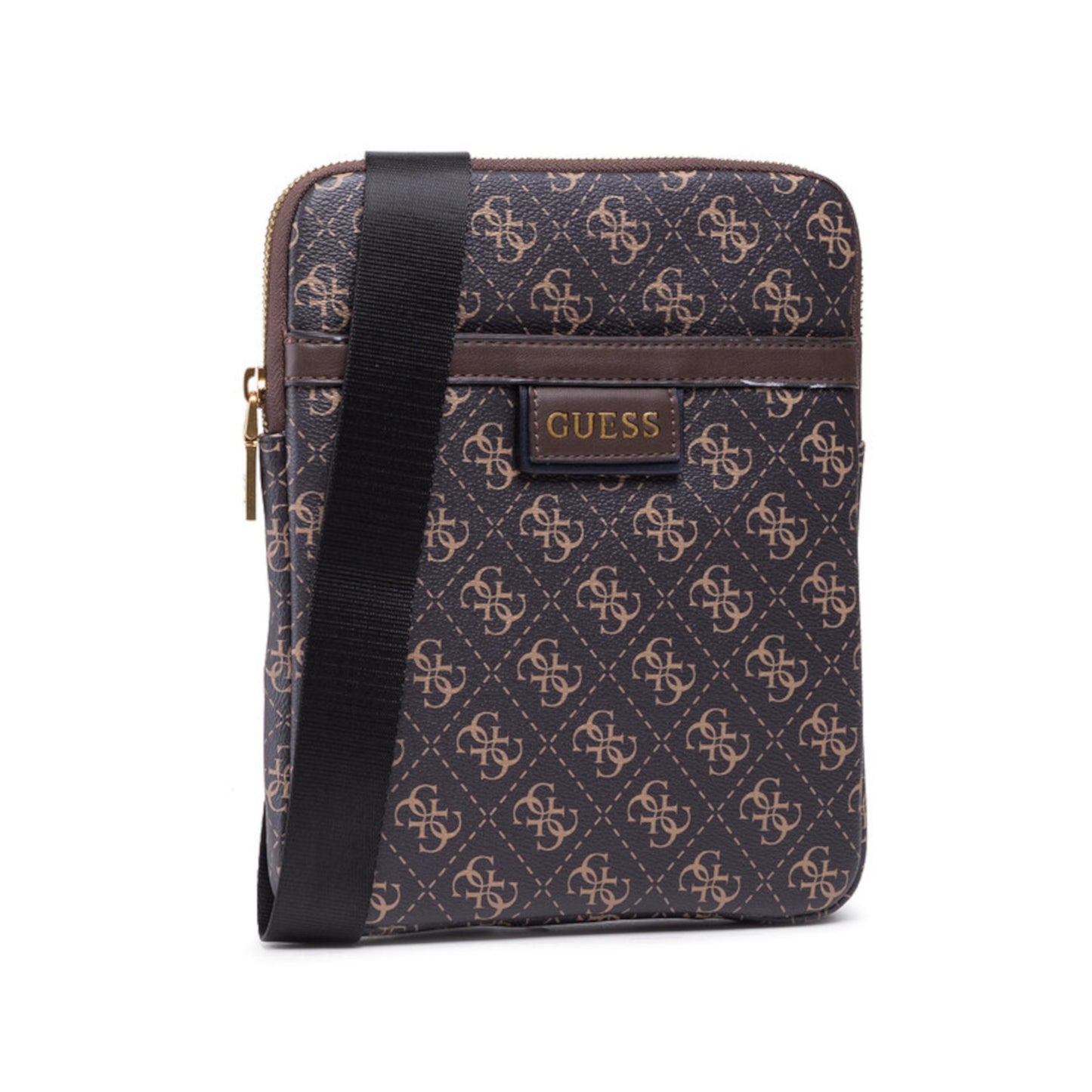 Guess, Vezzola, Textil-Umhängetasche, Dunkelbraun, 19 x 24 x 2 cm, Für Männer