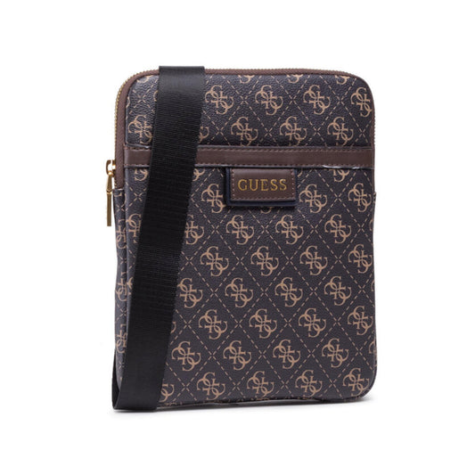 Guess Guess, Vezzola, Textil-Umhängetasche, Dunkelbraun, 19 x 24 x 2 cm, Für Männer Regular