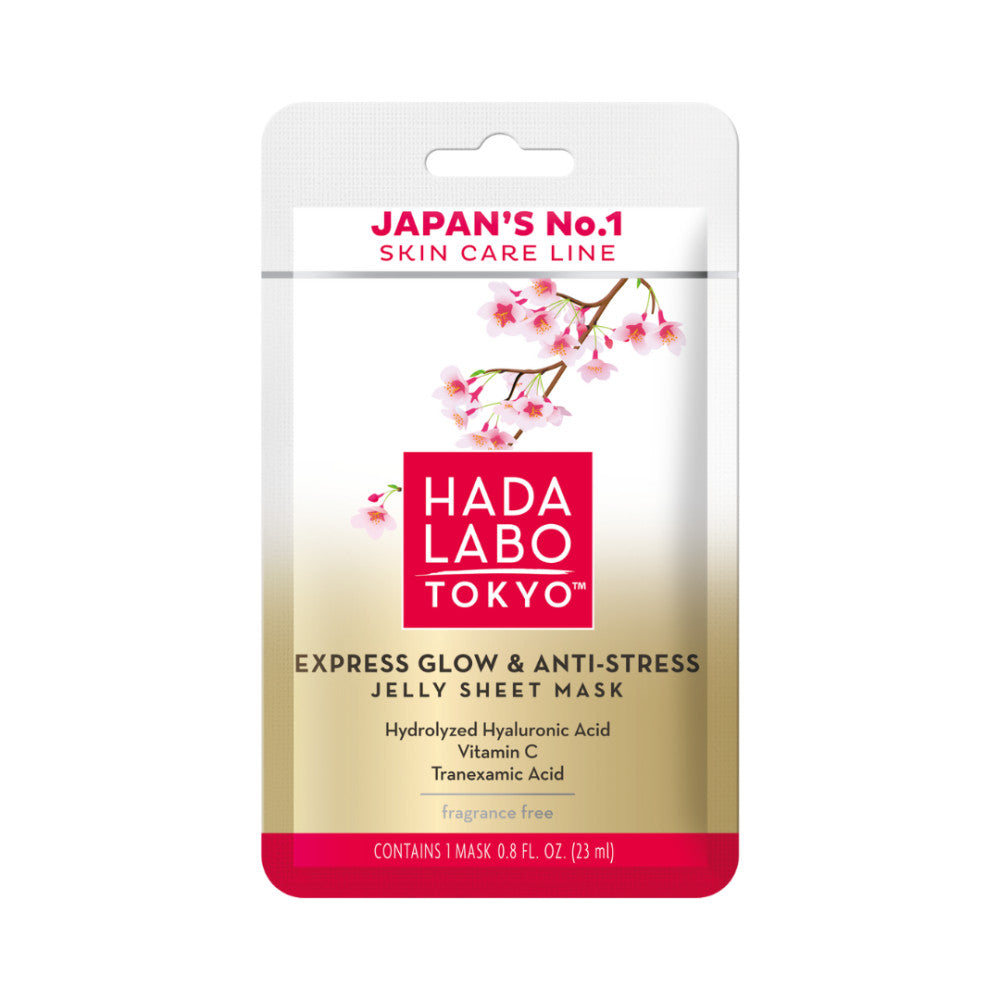 Hada Labo Tokyo Premium Hyaluronsäure Gesichtsmaske – Glanz & Anti-Stress, 23 ml
