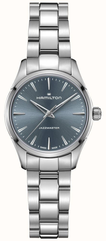 HAMILTON JAZZMASTER LADY - POWDER BLUE H32301141 Only Time Armbanduhr 32 mm Blau ansicht-3