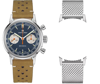 HAMILTON Mod. INTRA-MATIC AUTOMATIC CHRONO Special Pack + Extra Strap H38429541 Chronograph Armbanduhr 40 mm