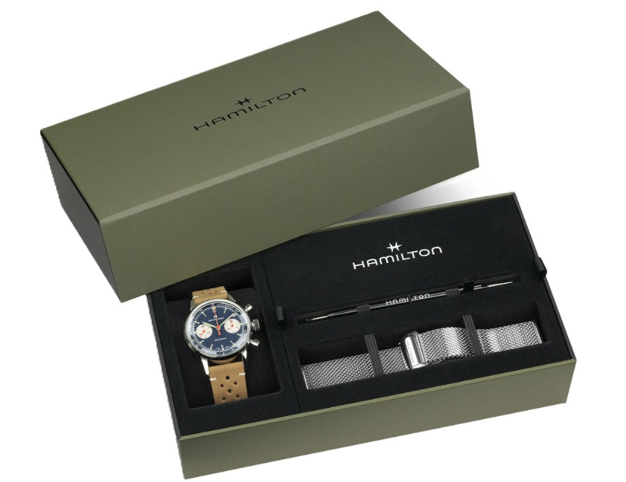 HAMILTON Mod. INTRA-MATIC AUTOMATIC CHRONO Special Pack + Extra Strap H38429541 Chronograph Armbanduhr 40 mm ansicht-2