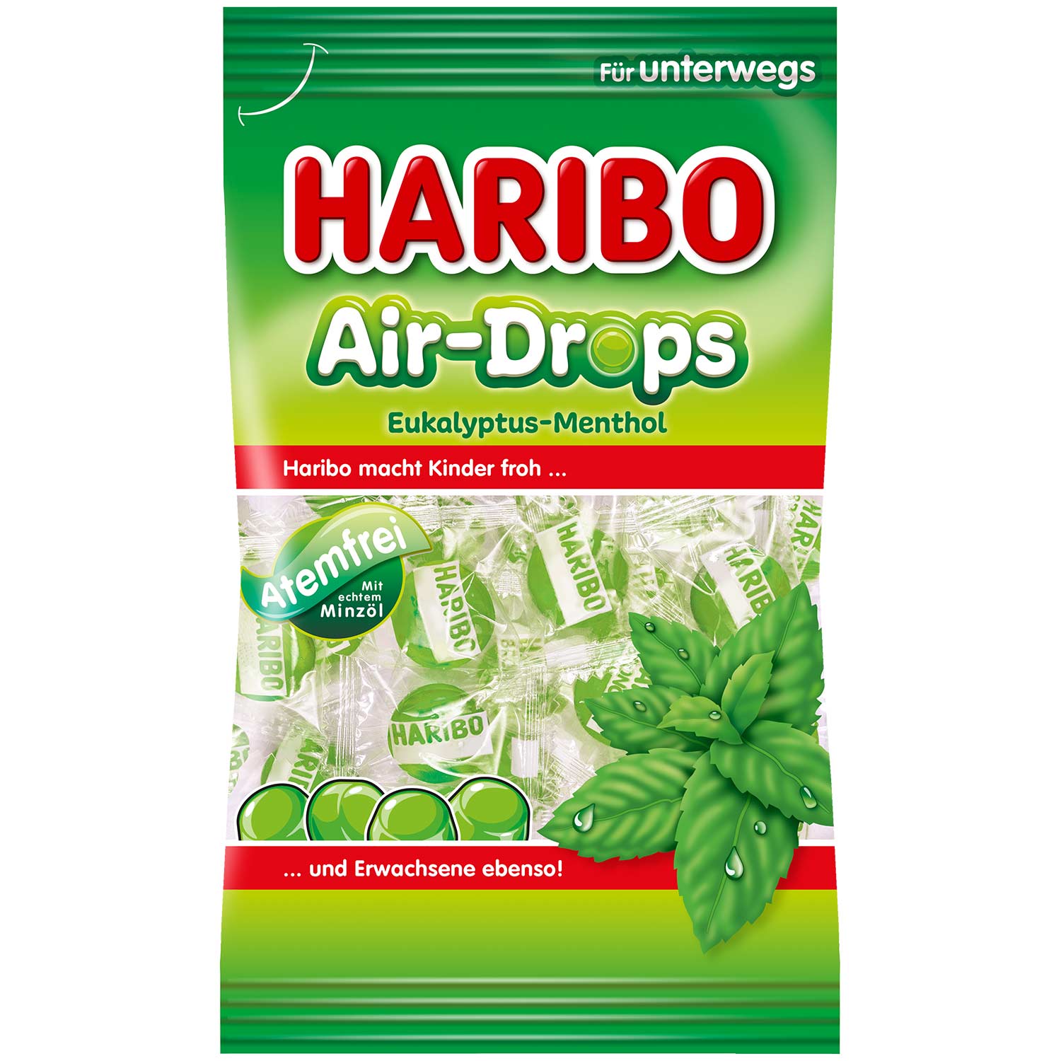 Haribo Air-Drops Eukalyptus-Menthol 100g - Candyshop.ch