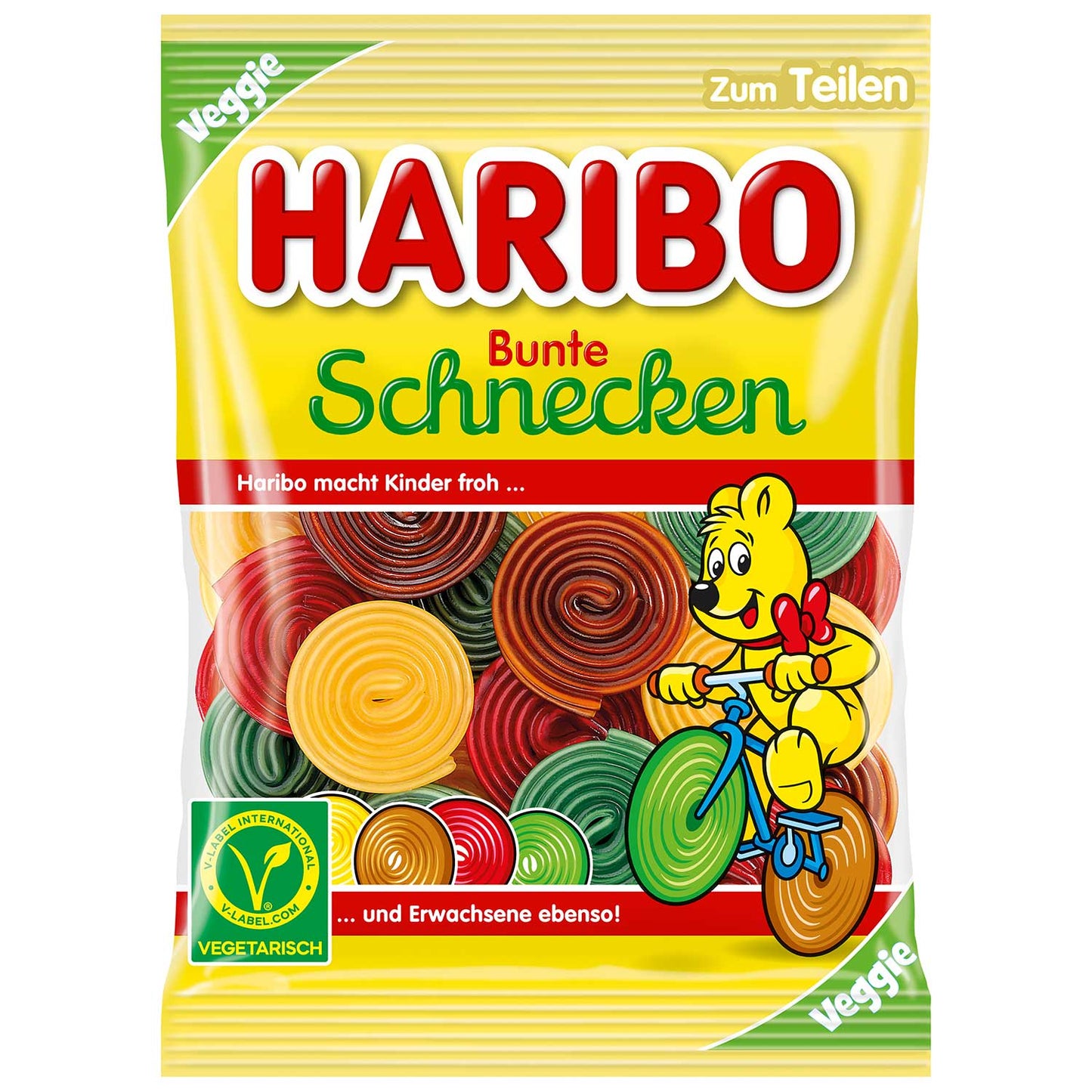 Haribo Bunte Schnecken vegetarisch 160g - Candyshop.ch