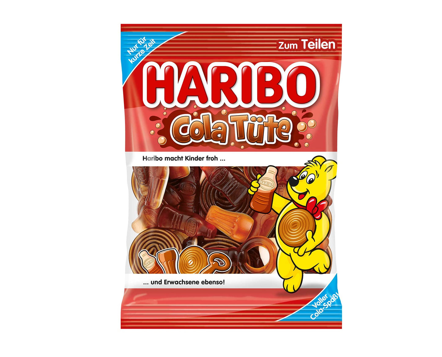 Haribo Cola Tüte 175g Mischung aus Fruchtgummi und Schaumzucker mit Colageschmack